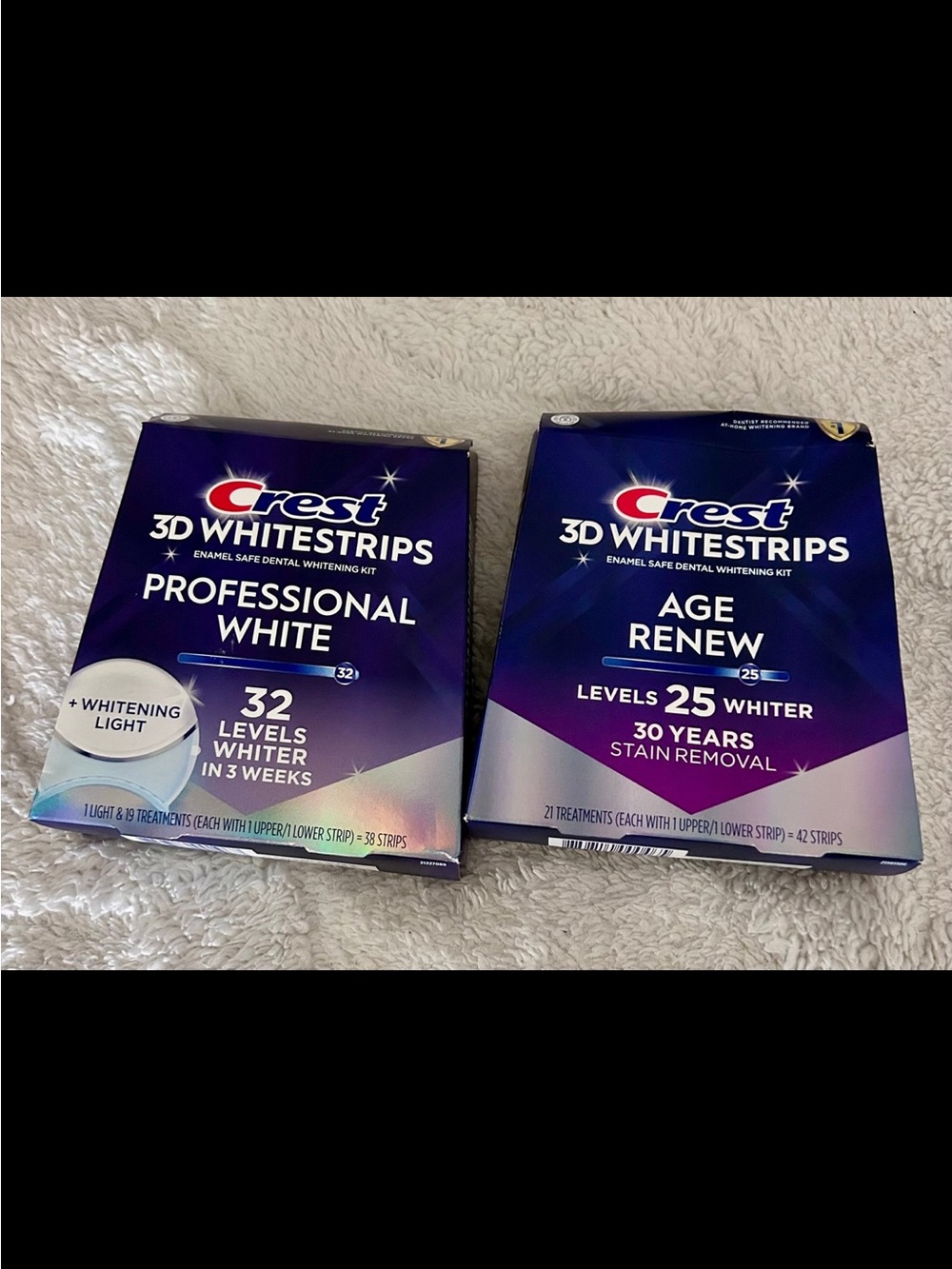 2-Crest 3D Whitestrips Professional 32 & 25 Levels Whiter